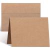 Ohuhu Blank Brown Kraft Cards and Envelopes 100 Pack – 5″ x 7″ Folded Cardstock Paper and A7 Envelopes for DIY Greeting Cards Wedding Birthday Invitations Baby Shower Thank You Cards and All Occasions