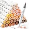 Ohuhu Brush Markers Skin Tone – 36 Portrait Skin Colors Double Tipped Art Marker Set for Artist Adults Coloring Illustration- Refillable- Brush & Fine Dual Tips- Honolulu B of Ohuhu Markers