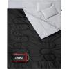 Ohuhu Double Sleeping Bag: Queen Size 2 Person 3 Season for Warm & Cold Weather Camping Sleeping Bag with 2 Pillows, Large Size 87” x 60” Waterproof Lightweight(Black)