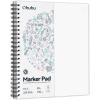 Ohuhu Double-Sided Marker Pad Art Sketchbook Bleedproof – 7″x10″ Large Paper Size – 90 lb/150 gsm Smooth Drawing Paper – 60 Sheets/120 Pages – Spiral Bound Sketching Book for Alcohol Markers(9×12)