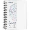 Ohuhu Double-Sided Marker Pad Art Sketchbook Bleedproof – 7″x10″ Large Paper Size – 90 lb/150 gsm Smooth Drawing Paper – 60 Sheets/120 Pages – Spiral Bound Sketching Book for Alcohol Markers(5.5×8.5)
