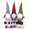 Ohuhu Gnome Christmas Decorations, Dangle Leg Christmas Gnomes, Handmade Swedish Holiday Gnomes Plush with Bendable Hat for Xmas Home Table Christmas Ornaments Decorations Indoor Gift