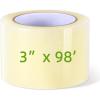 Ohuhu Greenhouse Repair Tape 6″ x 98′ – 6.3 mil Reinforced Clear Plastic Film for Green House Sheeting, Polyethylene PE Cover Repair(3″ x 98′)
