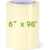 Ohuhu Greenhouse Repair Tape 6″ x 98′ – 6.3 mil Reinforced Clear Plastic Film for Green House Sheeting, Polyethylene PE Cover Repair(6″ x 98′)