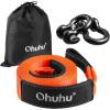 Ohuhu Heavy Duty Tow Straps Recovery Kit 3″ x 30ft, 31,944 lbs Break Strength, Triple Reinforced Loop, Protective Sleeves, Tow Strap Heavy Duty with 3/4″ D-Ring Shackles for Truck, Jeep, SUV, ATV(3″ x 30ft)