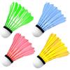 Ohuhu LED Badminton Shuttlecocks, 4 Pack Lighting Birdies Shuttlecock, Nylon Glow in The Dark Birdie Balls for Baseball Practice, Glow in The Dark Badminton for Indoor Outdoor Sports Activities
