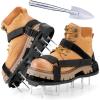 Ohuhu Lawn Aerator Shoes with Hook & Loop Straps, All New Unique Design Free-Installation Heavy Duty Spiked Aerating Sandals, One-Size-Fits-All for Yard Patio Lawn Garden(Black)