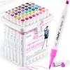 Ohuhu Markers: 48-Color Double Tipped Brush & Chisel Alcohol Markers for Adults Coloring Illustration, Alcohol-based Art Marker Set with Unique Designed Grip, Great Value Pack for Beginners(Illustration Tones)