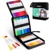 Ohuhu Markers Paper-friendly No Peeling Water-based 60 Colors Dual Brush Fineliner Tips Markers for Adult Coloring Books No Bleeding Coloring Markers for Kids Beginner Calligraphy – Pupe