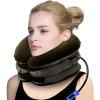 Ohuhu Neck Cervical Traction Collar Device for Neck and Back Brown (Brown)