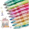 Ohuhu Outline Markers 18 Colors: Shimmer Metallic Double Line Drawing Pens for Adults Beginners Fun Crafts Art Supplies Gift Idea for Birthday Greeting Cards Glass Rock Plastic