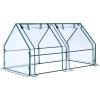 Ohuhu Portable Mini Greenhouse, 71″x36″x36″ Greenhouses for Outdoors with Dual Large Zipper Doors & Ground Stakes, Waterproof & UV Protected Plastic Green House for Outside Garden Patio Backyard(PVC)
