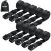 Tie Down Straps with Buckles: Ohuhu 4 Pack Cam Buckle Lashing Straps 367 lbs Load Cap with 1100 lbs Breaking Strength Limit, 1″x 8.2′ Tie-Down Strap with Carry Bag for Motorcycle Cargo Trucks Luggage(10-Pack)