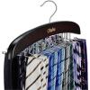 Tie Rack Hanger for Closet: Ohuhu 24 Folding Hooks Tie Hangers for Men Wooden Tie Holder Organizer Space Saving Necktie Storage 360 Degree Rotating Ties Belts Scarves Tank Tops Accessories-Walnut(Walnut)