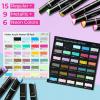 Ohuhu Acrylic Paint Pens 30 Colors: Dual Tips (Round & Fine) Acrylic Markers High Opacity Paint Markers Waterproof Lightfast for Rock Painting Easter Eggs Wood Glass Ceramic Canvas – Kakaako(30 Pens (15 Regular  9 Metallic & 6 Neon Colors))