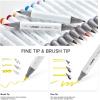 Ohuhu Alcohol Based Brush Markers: Double Tipped Art Marker Set for Artists Adults Coloring Drawing Sketching Illustration – Brush Fine Dual Tip – 216 Colors – 1 Blender – 1 Marker Case – Honolulu