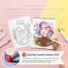 Ohuhu Alcohol Markers: Soft Chisel 60 Illustration-color Red Dot Design Award Winner Brush & Soft Chisel Dual Tips Drawing Markers for Artist Beginner Adult Coloring Illustration Sketching -Honolulu S