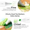 Ohuhu Alcohol Markers for Artist -Dual Tip Art Marker Set for Adults Coloring Illustration -Chisel &Fine -80 Colors -Refillable -Oahu of Ohuhu Markers