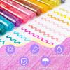 Ohuhu Glitter Markers Pen: 18 Glitter Colors Metallic Shimmer Marker Round Tip Water-based Ink for Kids Adults DIY Crafts Greeting Birthday Cards Making Mugs Wood
