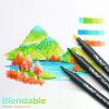 Ohuhu Markers – 48-colors with 36-sheet Coloring Book – Double Tipped for Adults – Art Marker Set with 100% Bleed-proof Pages – Fine & Brush Dual Tips