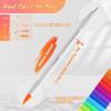 Ohuhu Markers Pens for Journaling: 40 Colors Art Markers Dual Tips Extra Fine & Brush Pens Water-Based Coloring Markers for Adults Coloring Books Bullet Journal Drawing Calligraphy Sketching