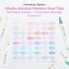 Ohuhu Pastel Markers Alcohol Based -96 Pastel Colors of Honolulu Sweetness + Blossoming – Double Tipped Art Alcohol Markers for Artist Adults’ Coloring Illustration – Brush & Chisel – Refillable Ink(Sweetness)