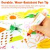 Ohuhu Stamper Washable Markers for Kids 12 Colors Water-based Dual Tips Stamp & Broad Line Tip Kids Markers Coloring Markers for Kids Preschool Classroom Supplies Age 3+ – Kainani