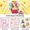 Ohuhu Water-based Markers for Adult Coloring Books No Bleeding 64 Colors Dual Tips Coloring Markers for Kids Adults Beginners Drawing Pens for Journaling Lettering (Brush & Fine)