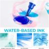 Professional Watercolor Brush Markers 72 Colors of Ohuhu, Water-based Real Nylon Brush Tip Marker Pens with 12-Sheet Watercolor Pad & A Blending Aqua Pen for Coloring Calligraphy Artist Christmas Gift