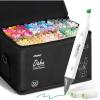 Ohuhu Alcohol Markers 200 Colors – Double Tipped Art Drawing Marker Set for Artists Adults Coloring Sketch Illustration – Chisel & Fine Dual Tip – Oahu of Ohuhu Markers – Alcohol-based Refillable Ink