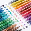 Ohuhu Glitter Markers Pen 24 Glitter Colors Fine Point Tip Water-based Metallic Shimmer Markers for Kids Adults DIY Crafts Greeting Birthday Cards Drawing Coloring Poster Album Scrapbooking Mugs Wood