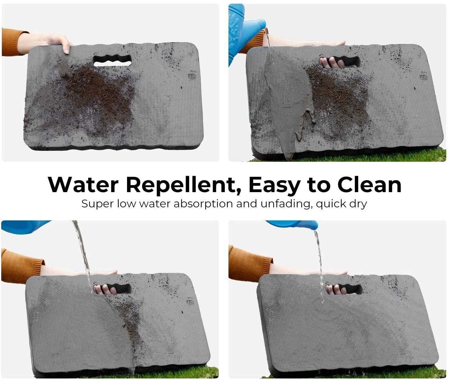 imagePremium Thick Kneeling Pad Ohuhu 2Pack Large Comfortable Gardening Knee Mat with 2 Different Surfaces Extra Thick Knee Cushion Kneeler for Gardening Work Baby Praying Gifts for Women Men SeniorsBlack