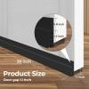 2 Pack Door Draft Stopper Ohuhu Door Draft Blocker Under Door Sweep Weather Stripping for Exterior Interior Door Soundproof Door Seal Filler Bottom Noise Insulation Draft Guard-39 L x 2″ W Black