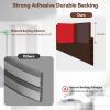 Ohuhu Door Draft Stopper Seal Strip, Door Sweep Under Door Weather Stripping Noise Blocker Gap Filler Bottom, Draft Guard Dust Wind Block for Winter Garage Exterior Interior Doors 118″ L x 2″ W Brown(Brown)