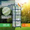 Ohuhu Mini Greenhouse for Indoor Outdoor, Small Plastic Plant Green House with Locking Wheels Portable Greenhouses with Durable Cover for Seedling,Ideal Gardening Gifts for Women Men White(Clear PVC)