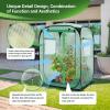 Ohuhu Pop Up House – Fast Set-up Small Greenhouse Walk in Portable Greenhouses Indoor Outdoor with Removable PE Mat & Mesh Window for Protecting Plant from Cold Frost & Birds 48 x 48 x 63.7”(Green)