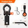Ohuhu Shackle Hitch Receiver 2″, 44,000 Lbs Break Strength Heavy Duty Receiver with 5/8″ Trailer Hitch Lock Pin and 3/4″ D Ring Shackles with Isolator, Towing Accessories for Trailer Recovery Off-Road(With Isolator)