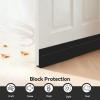 Under Door Draft Stopper Seal Strip: Ohuhu Upgraded Widened 39.4″ L x 3.35″ W Weather Stripping Door Sweep Noise Blocker Door Gap Filler Botton Draft Guard for Winter Garage Exterior Doors-Black(Black)