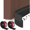 2 Pack Door Draft Stopper Ohuhu Door Draft Blocker Under Door Sweep Weather Stripping for Exterior Interior Door Soundproof Door Seal Filler Bottom Noise Insulation Draft Guard-39 L x 2″ W Black