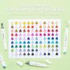 Ohuhu Alcohol Markers 108 Colors: Fine & Slim Broad Chisel Dual Tips Alcohol-based Refillable Art Markers for Artist Adult Coloring Book Illustration Drawing Manga 108 Set- Kaala(108 Vibrant Colors + 1 Colorless Blender)
