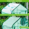 Indoor Greenhouse with Grow Light, Ohuhu 4-Tier Mini Green House for Winter – Full Spectrum Greenhouses for Seed Starting Small Portable Green Houses Waterproof PVC Cover & Adjustable Shelves(PE)
