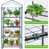 Indoor Greenhouse with Grow Light, Ohuhu 4-Tier Mini Green House for Winter – Full Spectrum Greenhouses for Seed Starting Small Portable Green Houses Waterproof PVC Cover & Adjustable Shelves(PVC)