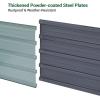 Ohuhu Metal Raised Garden Bed Outdoor 8x3x1.5 FT Reinforced Galvanized Rustproof Colored Steel Planter Boxes for Vegetables, Heavy Duty Raised Beds for Growing Flowers Herbs Succulents(Charcoal Grey)