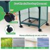 Ohuhu Mini Greenhouse for Indoor Outdoor, Small Plastic Plant Green House with Locking Wheels Portable Greenhouses with Durable Cover for Seedling, Ideal Gardening Gifts for Women Men Green
