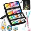 Ohuhu Acrylic Paint Markers Dual Tips: 24 Colors Brush & Bullet Automatic Ink Control Acrylic Markers High Opacity Paint Pens Waterproof for Rock Painting 3D Prints Egg Wood DIY Craft – Waimoku