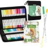 Ohuhu Adult Coloring Book 30 Patterns with 40 Colors Paper-Friendly Markers 230gsm Spiral Bound Coloring Book for Adults Relaxation Water-Based Markers for Adult Coloring Books No Bleeding – Pupe B