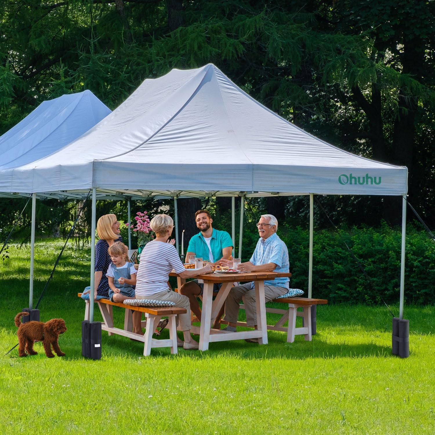 image:image4Pack Canopy Weights Sand Bags for Canopy Tent Ohuhu Heavy Duty Weight Bags Sandbag for Pop Up Canopy Tents Gazebo Weights for Instant Outdoor Sun Shelter Canopy Legs Bag Only Sand Not Included6 pack