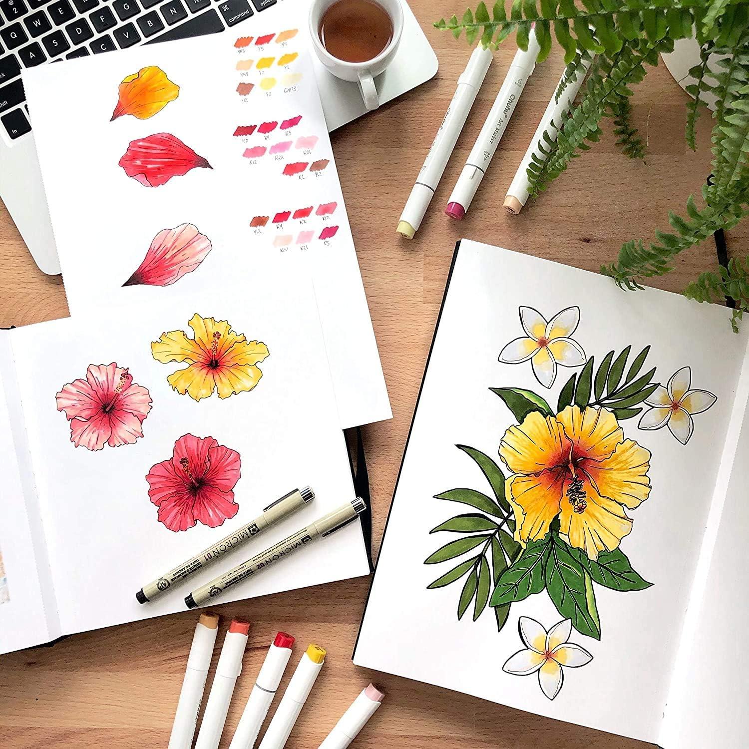 image:imageOhuhu Colored Fineliner Pens 18 Pack Art Sketchbook for Drawing