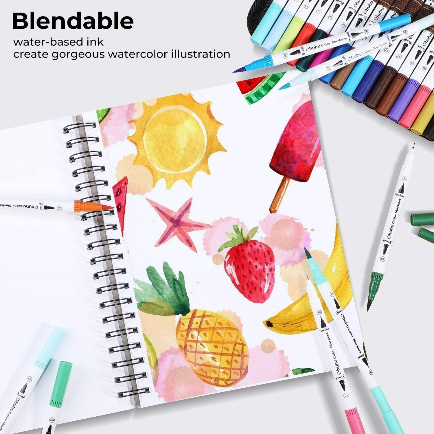 image:imageOhuhu Coloring Markers 60 Colors amp Marker Paper Pad