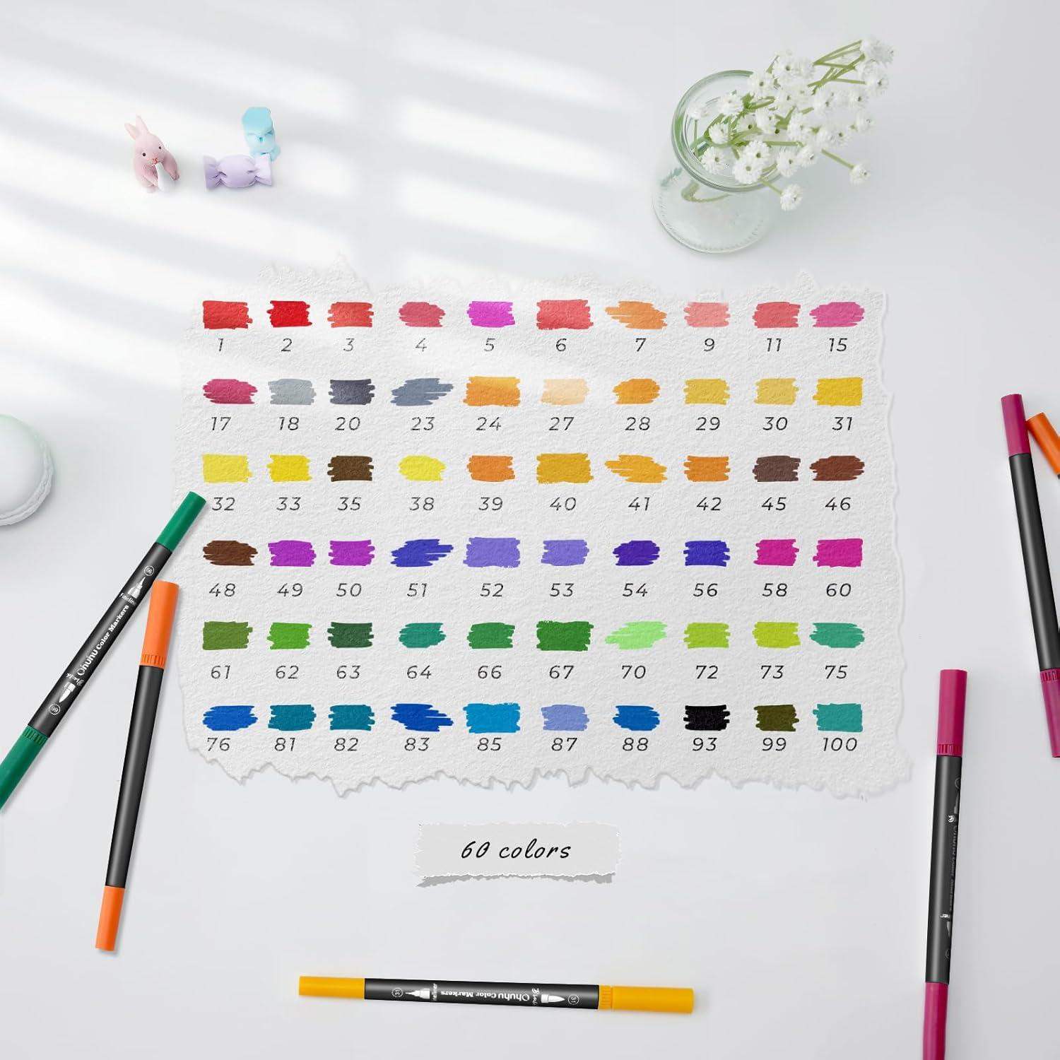 image:imageOhuhu Markers 48 Colors amp Coloring Book amp Marker 60 Colors